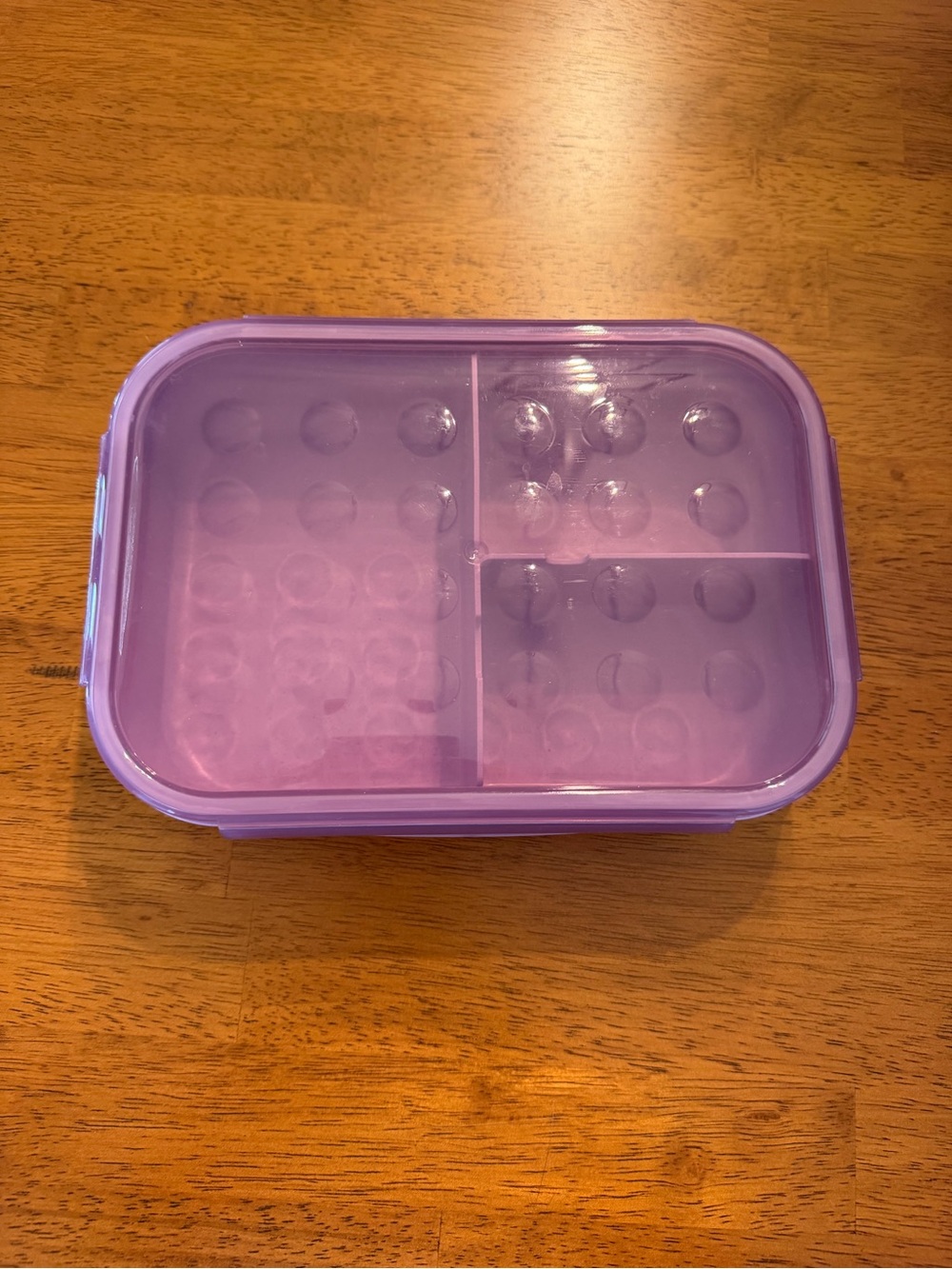 Bento Lunch Box for Kids & Adults, 46 oz, 3 Compartments, Purple
